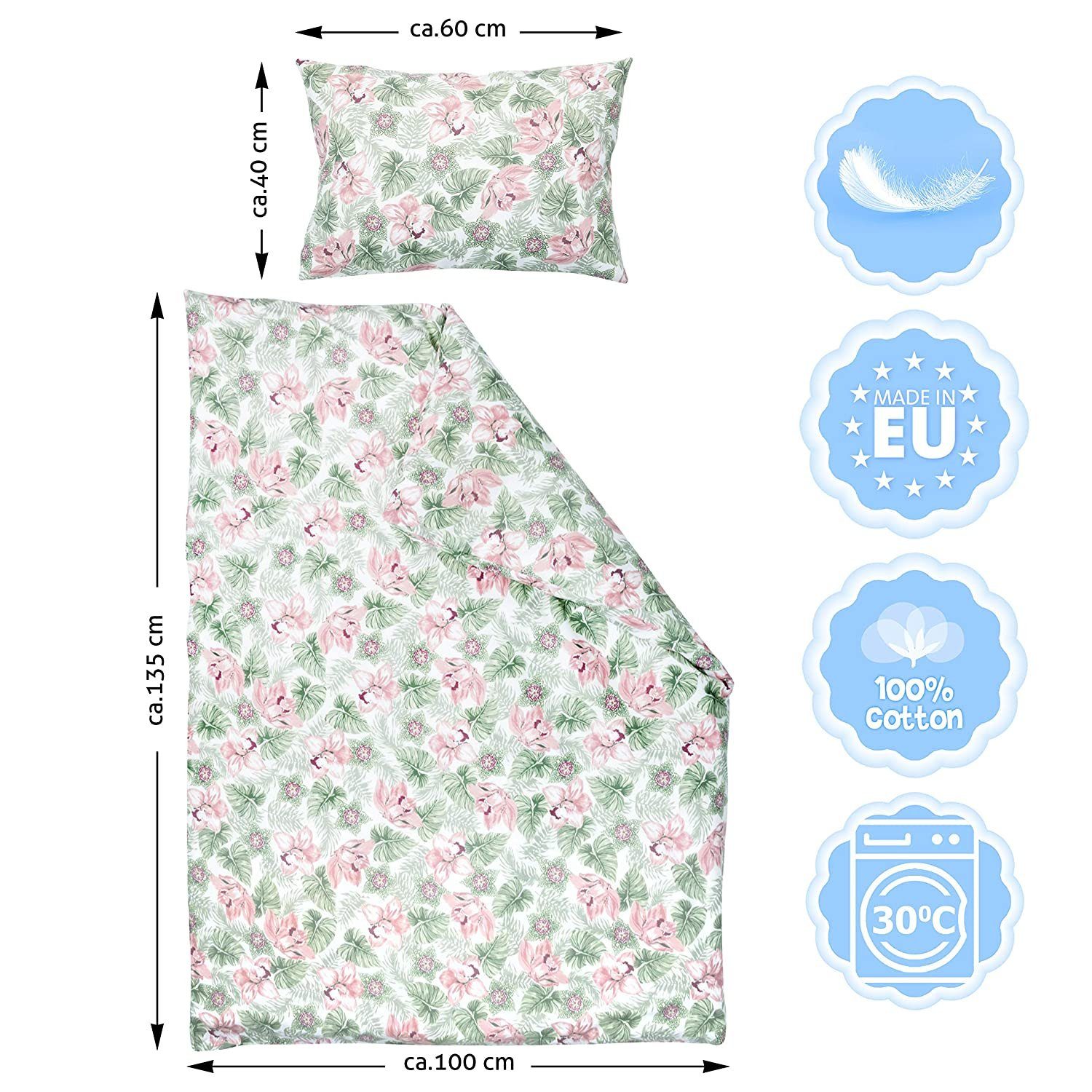 Amilian Bettwäsche 2-teilig, Bettbezug 100 x günstig online kaufen