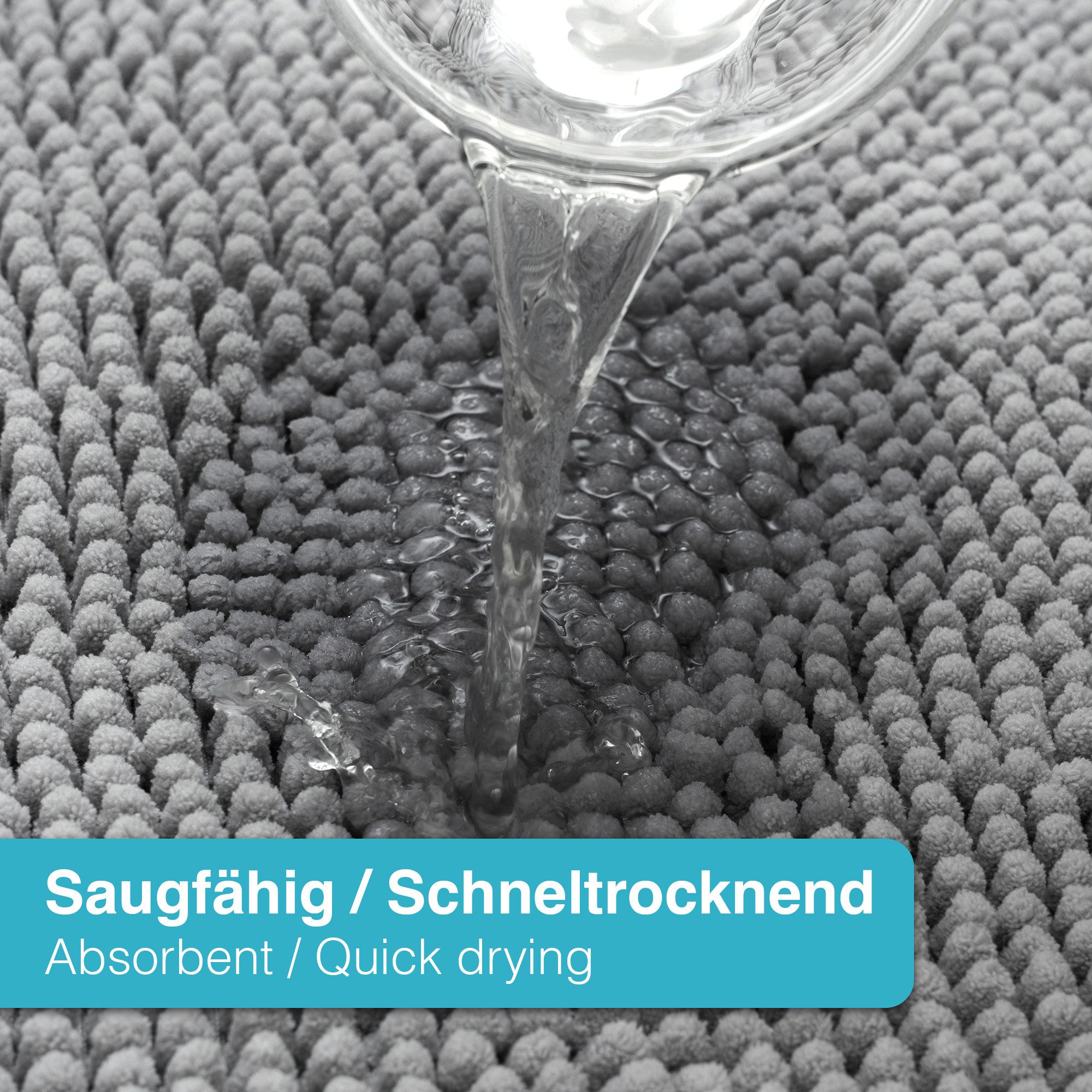 Seamarkt Badematte Chenille Rutschfeste Badematte