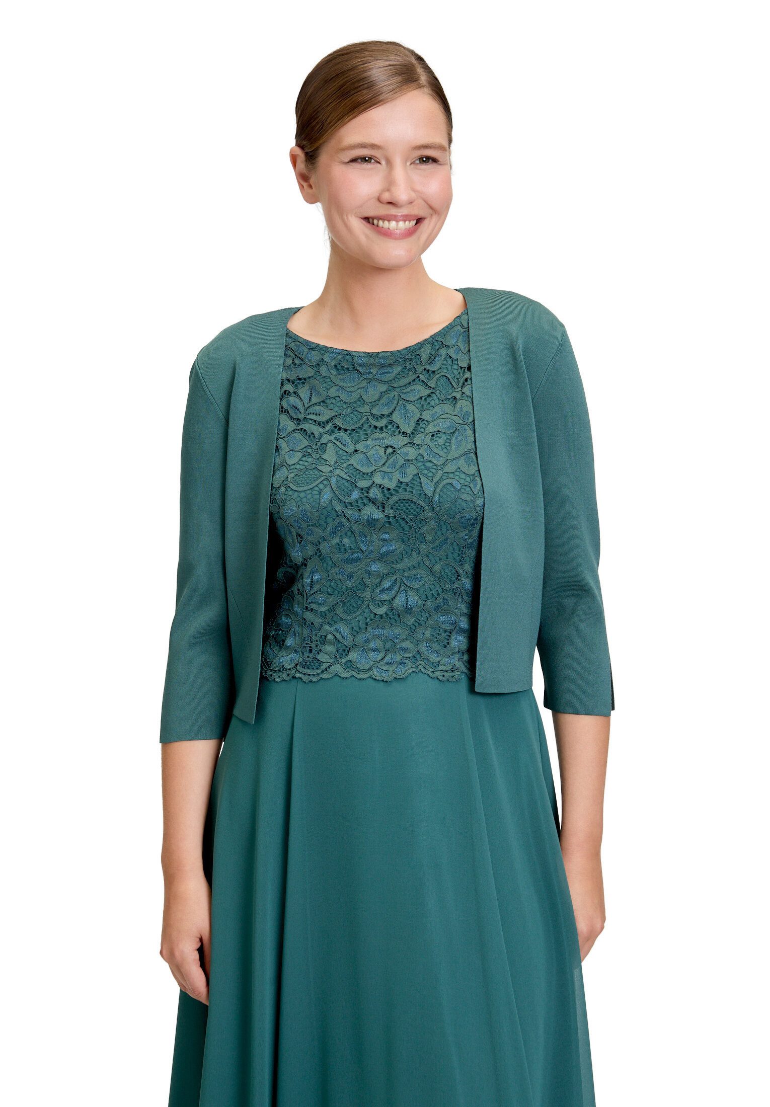 Vera Mont Strickjacke Damen langarm (1-tlg) Ärmelschlitz