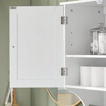 SoBuy Hängeschrank BZR84 Wandschrank mit Türen Badschrank Küchenschrank Medizinschrank