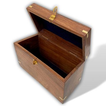 Aubaho Dekofigur Box Schmuckschatulle Anker Maritim Kiste Nautik Schiff Holz Antik-Stil