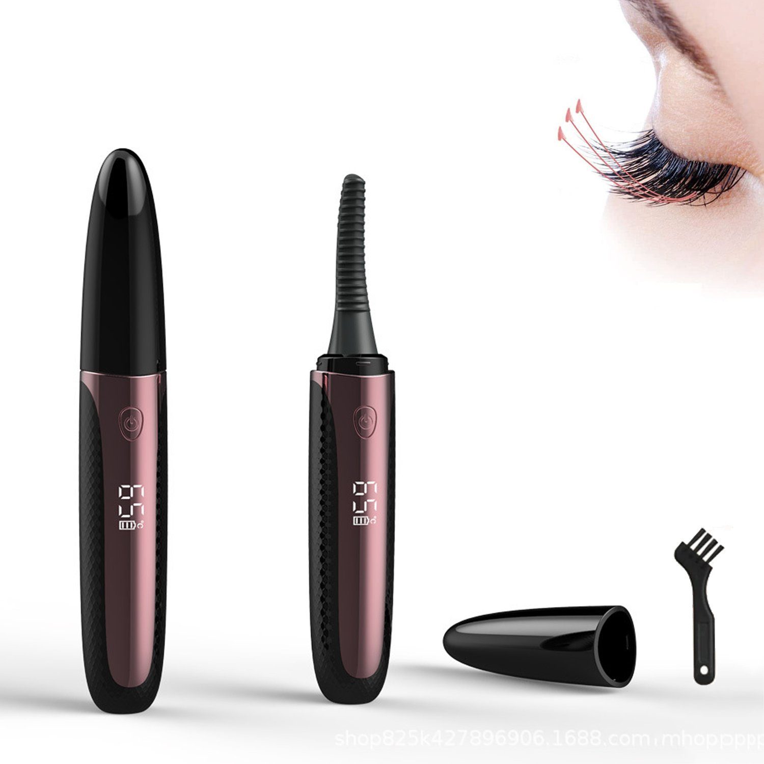 Scheiffy Wimpernzange Beheizbare Wimpernzange, USB-Kamm-Wimpernzange, schnelles natürliches Curling, lange Wimpern, Vier Temperaturstufen