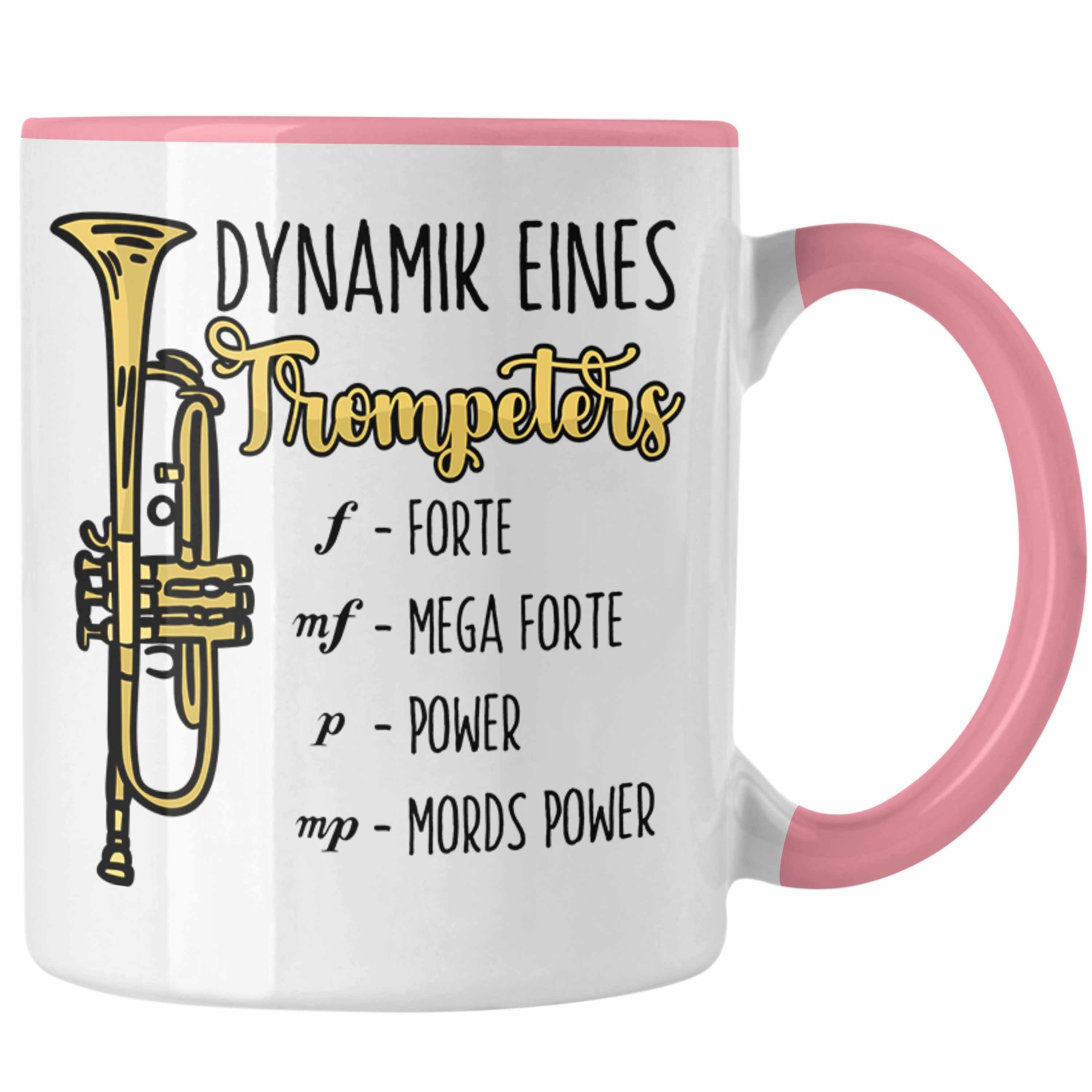 Trendation Tasse Lustige Trompete Tasse Geschenk für Trompeten-Spieler Rosa