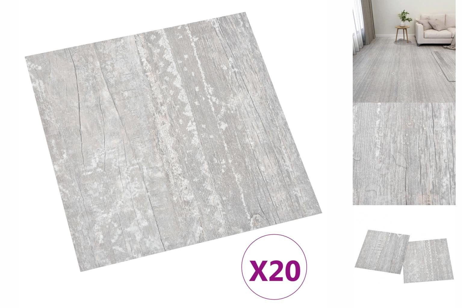 vidaXL Laminat PVC Laminatböden Selbstklebend Dielen Bodenbelag Boden Плитка 20 Stk