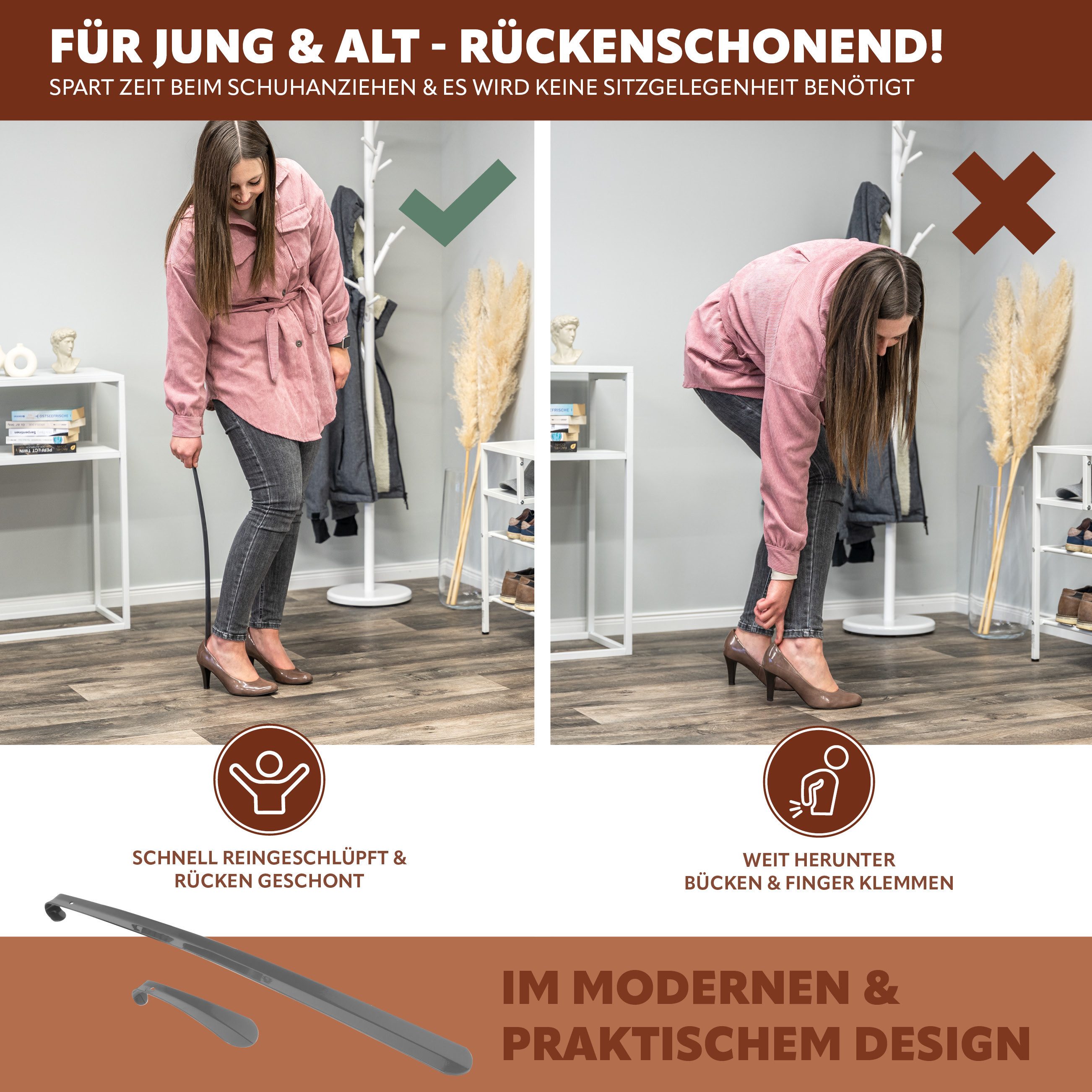 bremermann Schuhlöffel Komfort-Schuhanzieher, groß 58 cm
