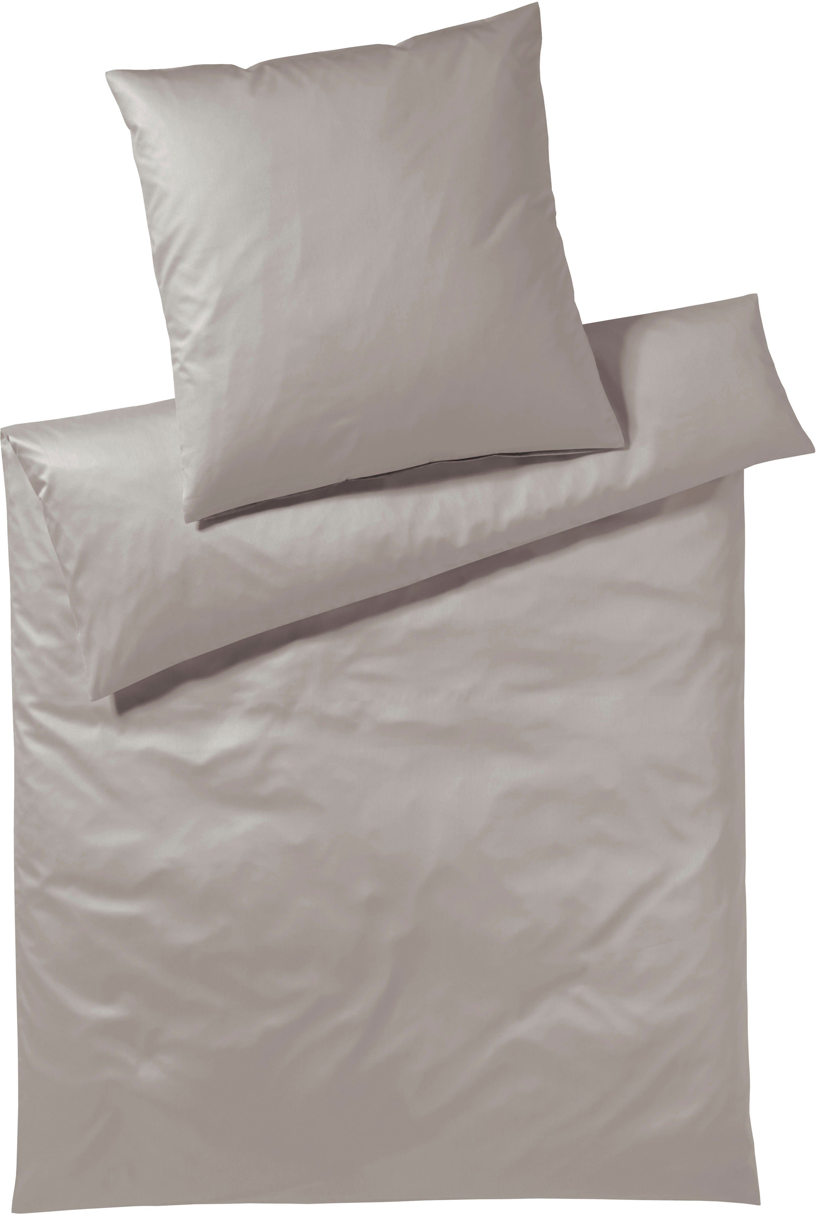 Elegante Bettwäsche Solid Jersey, Mako-Satin, 2 teilig, angenehmes Hautgefühl