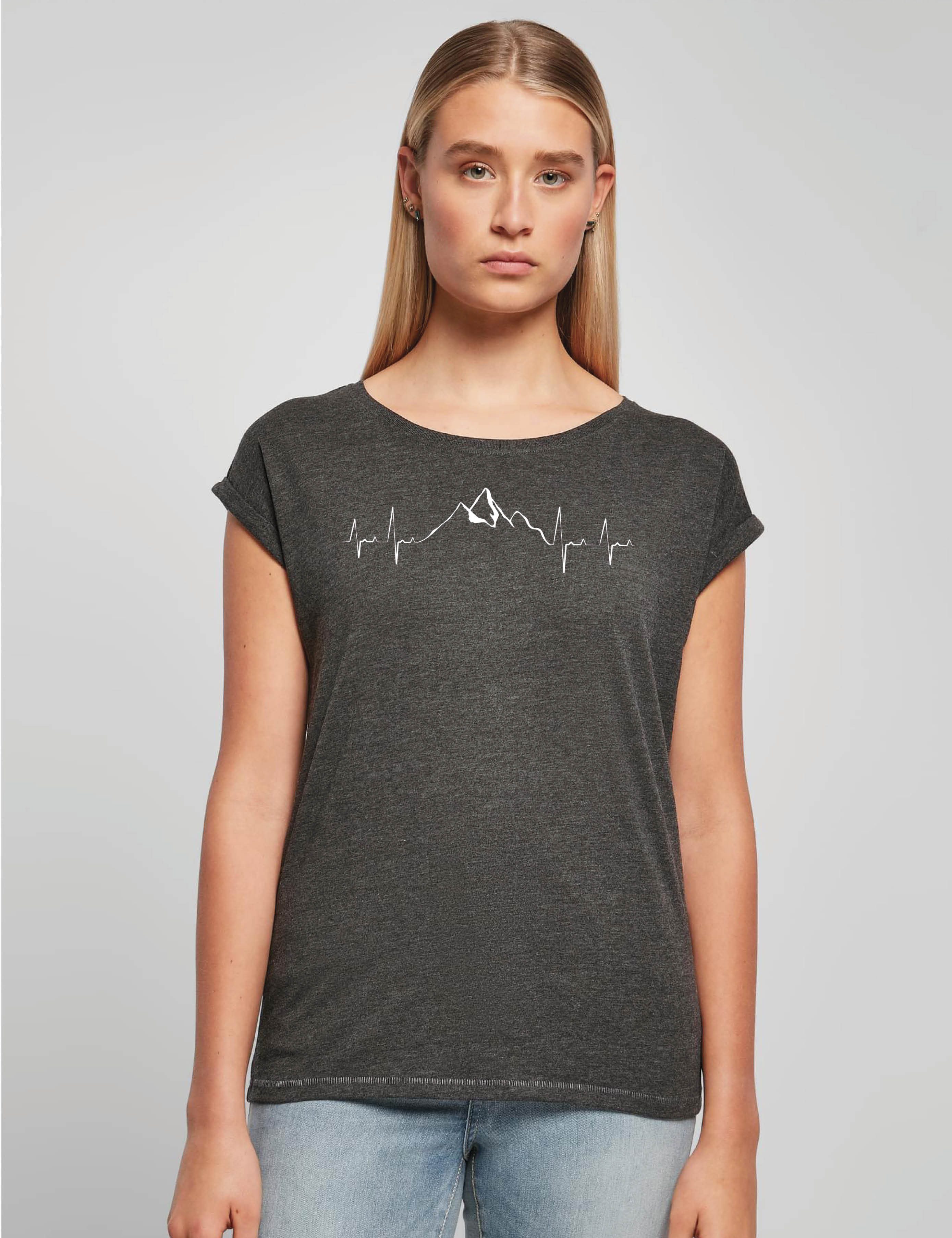 Youth Designz Print-Shirt Heartbeat Mountain Damen T-Shirt als Statement Ge günstig online kaufen