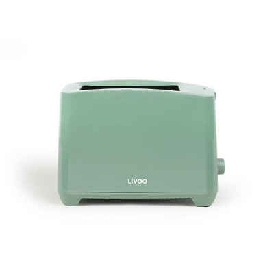 LIVOO Toaster LIVOO Toaster 2-Schlitze Toastautomat 750 W LED Krümelschublade