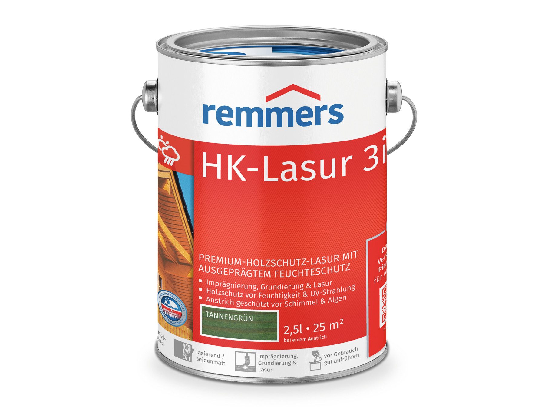 Remmers Holzschutzlasur HK-Lasur 3in1 ebenholz 2,5 Liter