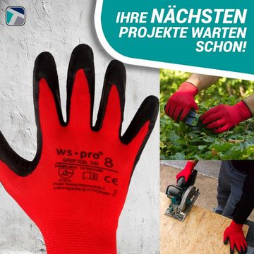 WS-Pro Arbeitshandschuhe WS-Pro Grip RSL Arbeitshandschuhe, Größe 8, 12 Paar