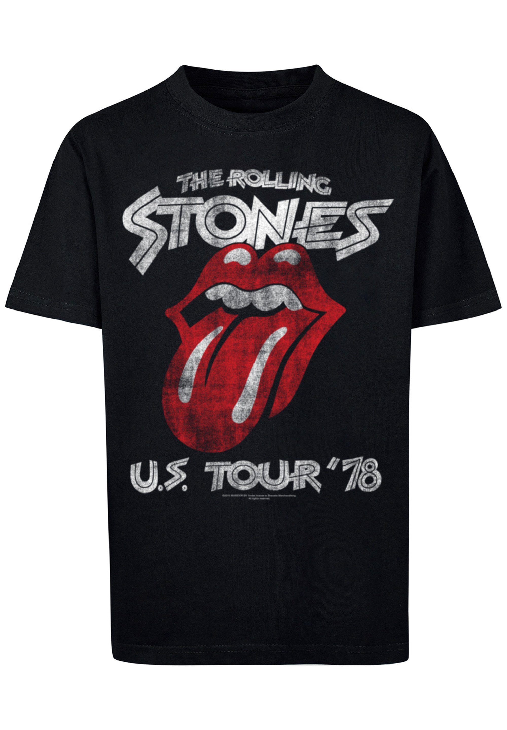 The Band '78 Print US Rock Stones Tour Rolling T-Shirt F4NT4STIC Front