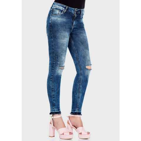 Cipo & Baxx Slim-fit-Jeans in angesagtem Design in Skinny Fit