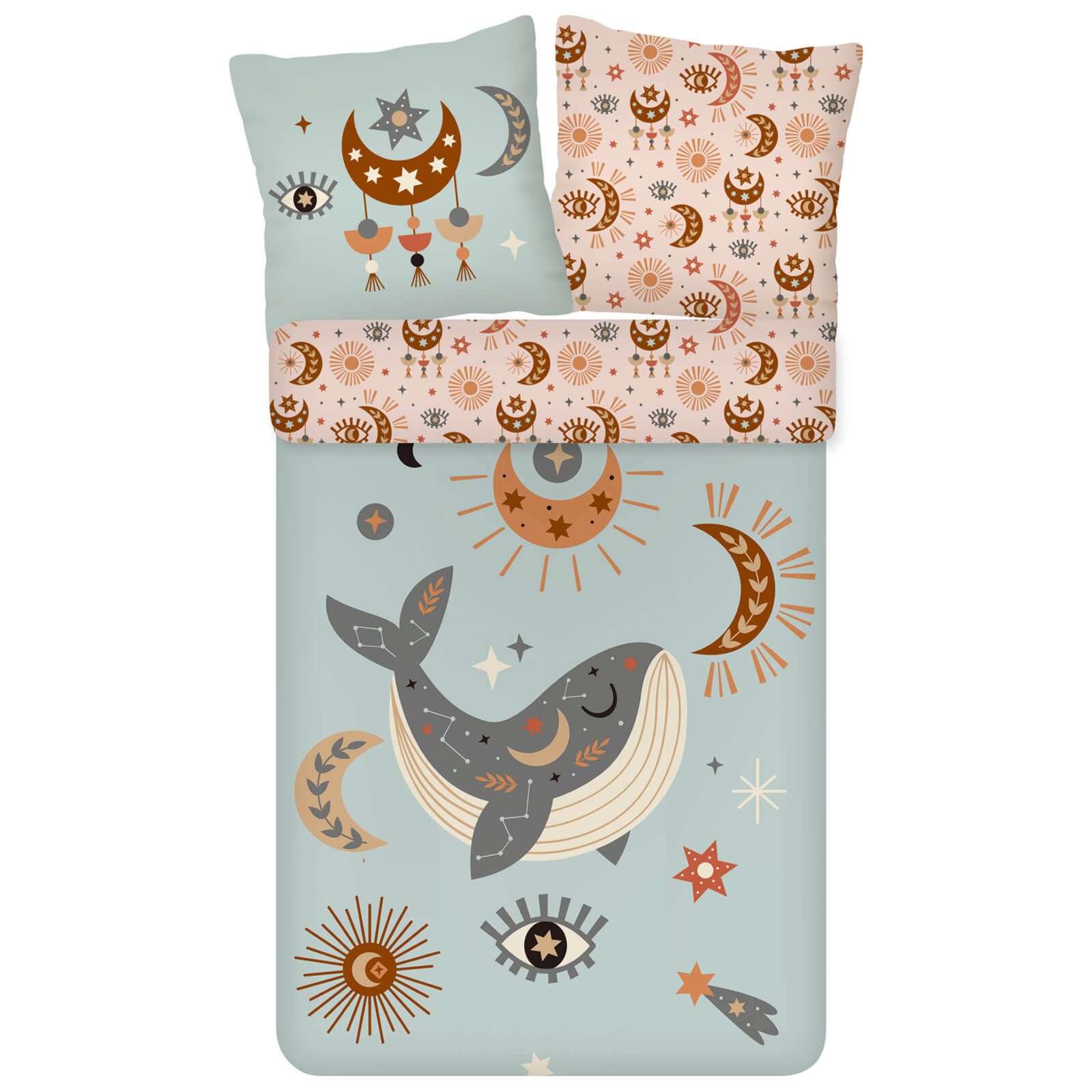 ESPiCO Kinderbettwäsche Zauberei Trendy Bedding, Baumwolle, 2 teilig, Magie, Auge, Sonne