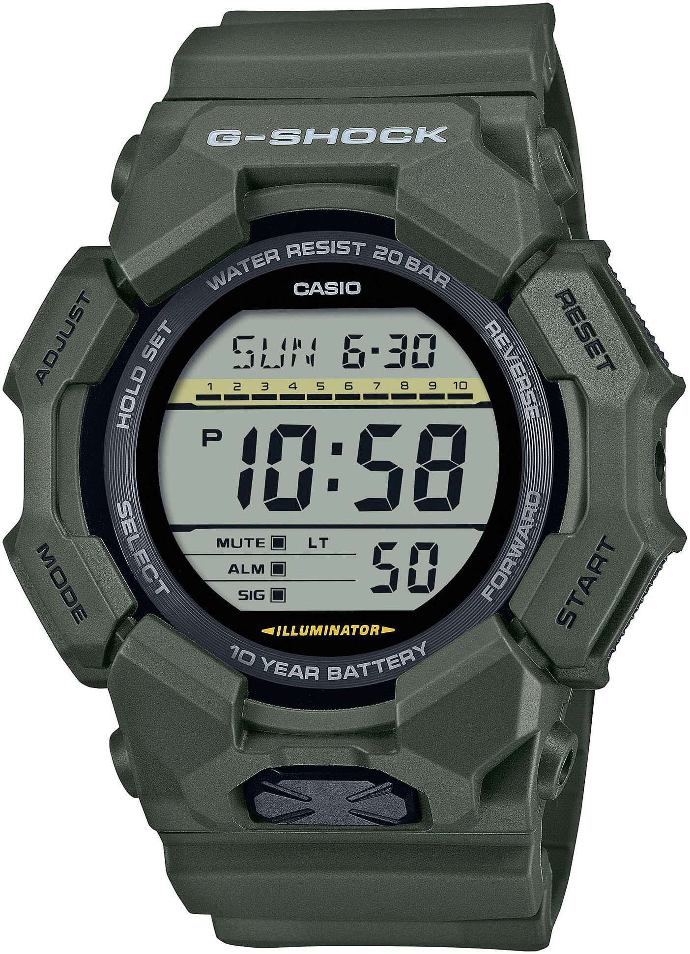 CASIO G-SHOCK Chronograph GD-010-3ER, Quarzuhr, Armbanduhr,Herrenuhr, digit günstig online kaufen