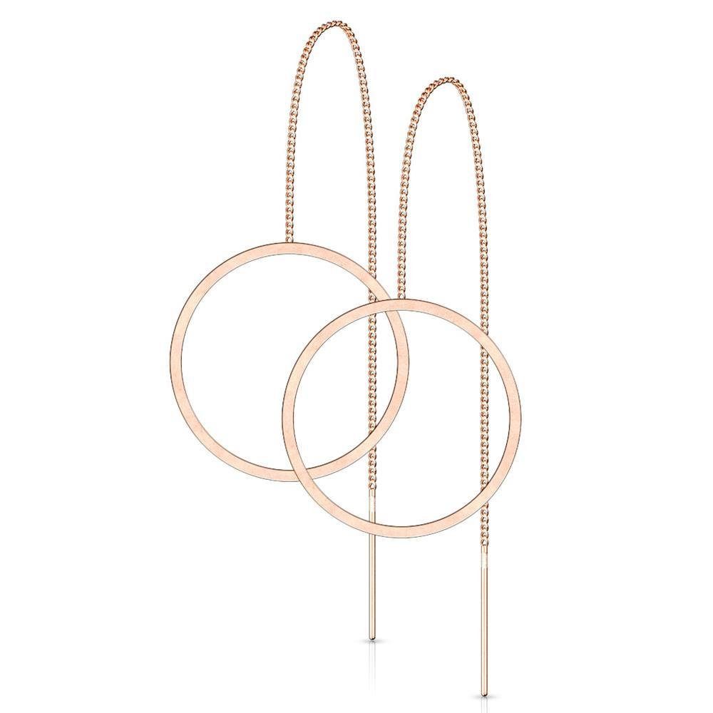 aus Kreis Ohrschmuck Paar Edelstahl Ohrhänger Ohrhänger-Set Stück), 2-tlg), BUNGSA rosegold (1 (2 Ohrringe Damen