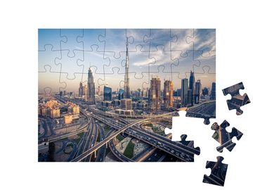 puzzleYOU Puzzle Skyline von Dubai, 48 Puzzleteile, puzzleYOU-Kollektionen Dubai, Brücken, Skylines, 500 Teile, 2000 Teile