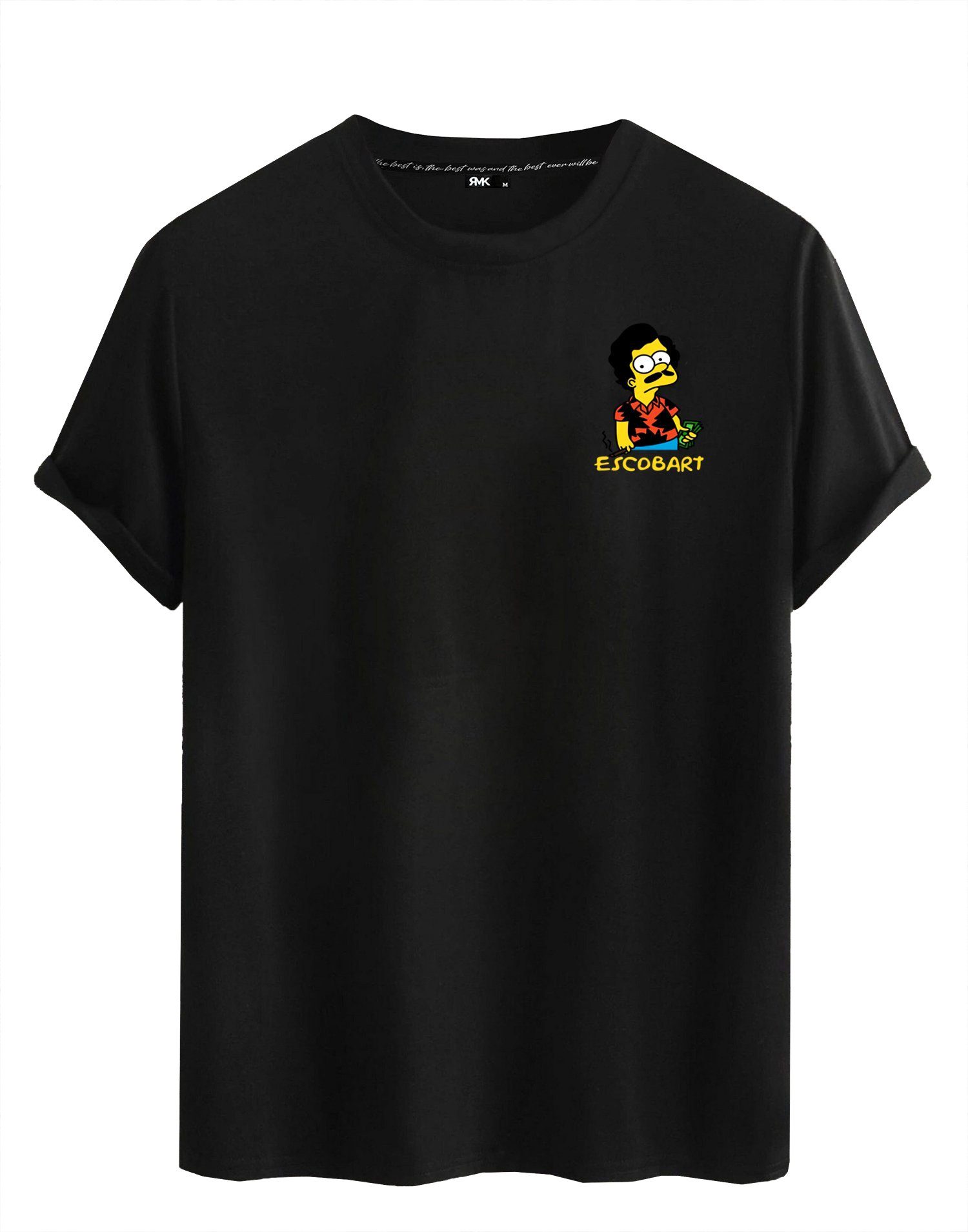 RMK T-Shirt Basic Shirt Freizeit Rundhals Mafia Gangster Escobar Bart aus B günstig online kaufen