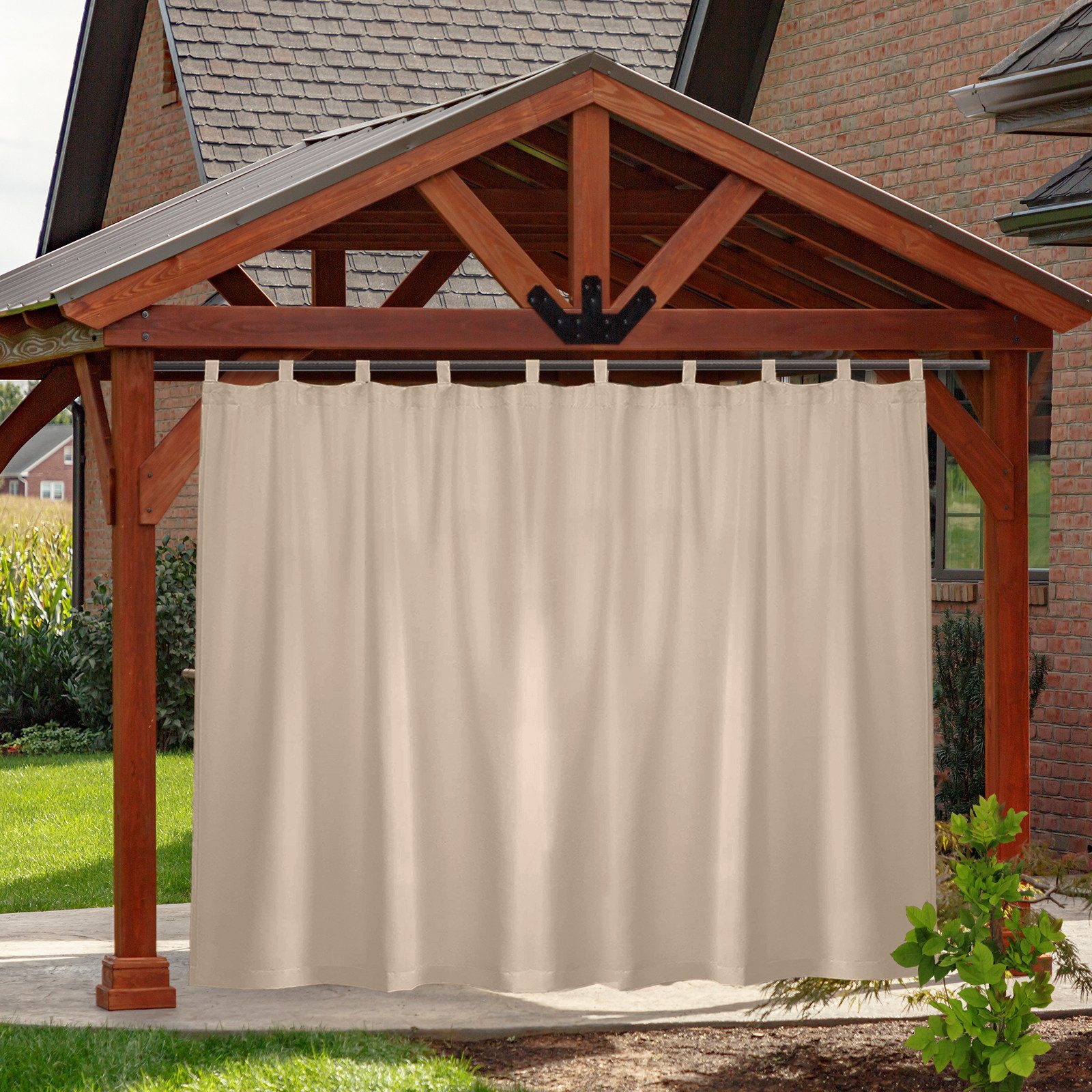 Qelus Vorhang Outdoor Vorhänge Wasserdicht Sonnenschutz günstig online kaufen