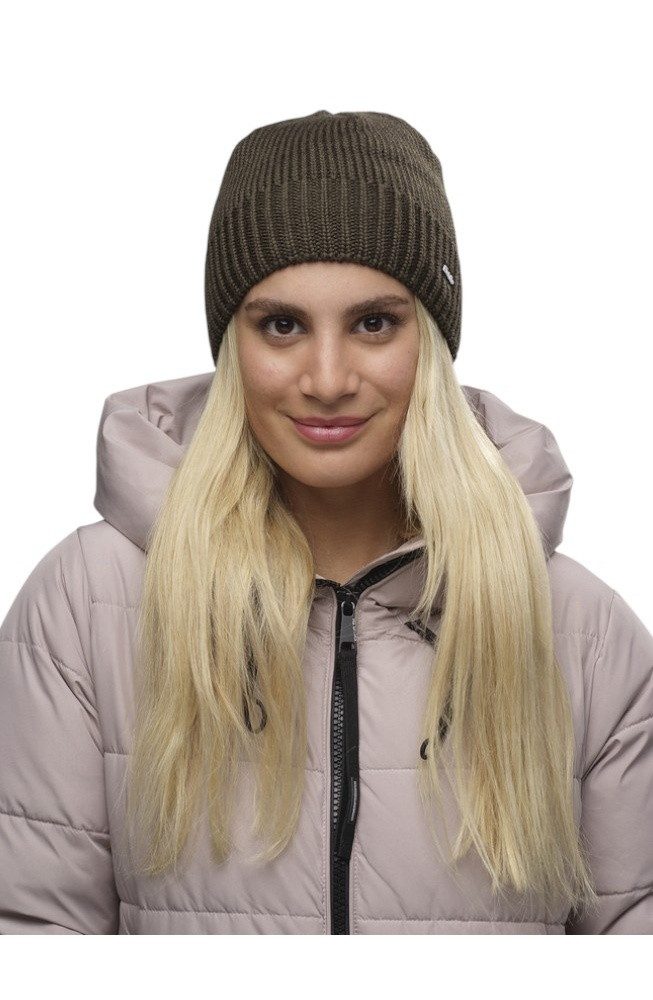 Eisbär Beanie Wintermütze Trop Strickmuster Merinowolle - khakigrün - 1 Stück