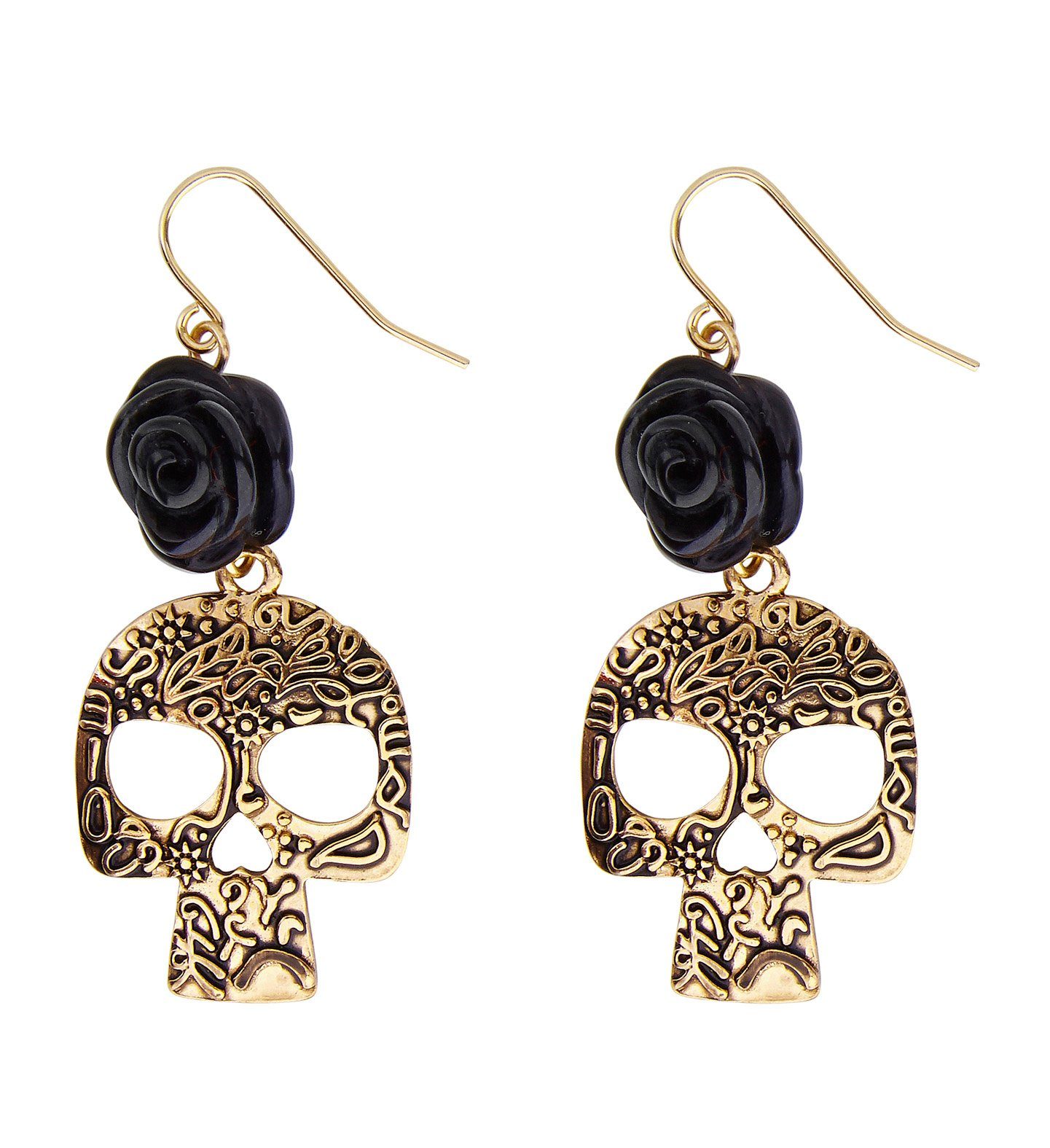 Widmann S.r.l. Kostüm Day of the Dead Серьги 'Totenkopf und Rose', Sc