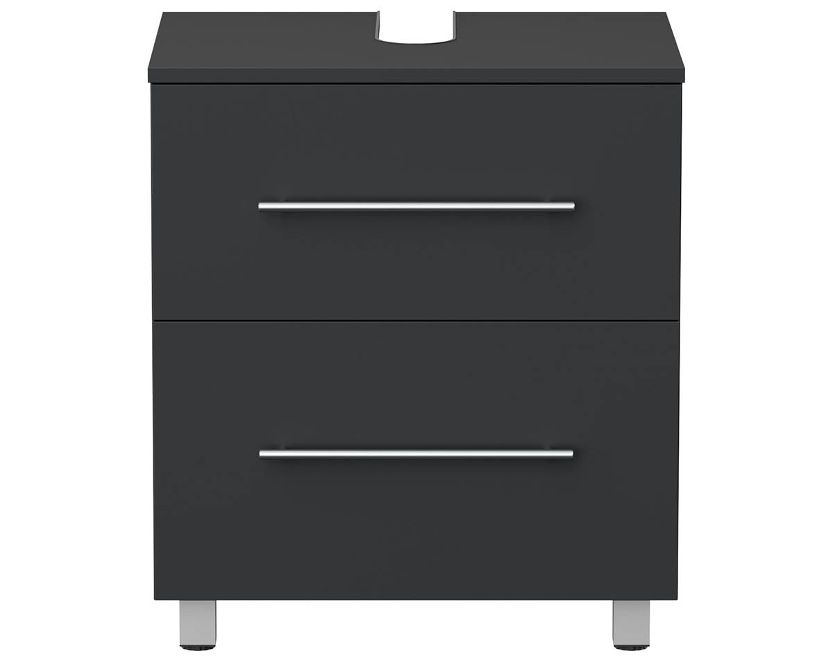 Thumbnail - einfachgutemoebel Waschtisch-Set Badezimmer Stand-Waschtisch SENTINEL 55cm, graphit grau, (Badmöbel Set, 1-St., Waschtis...