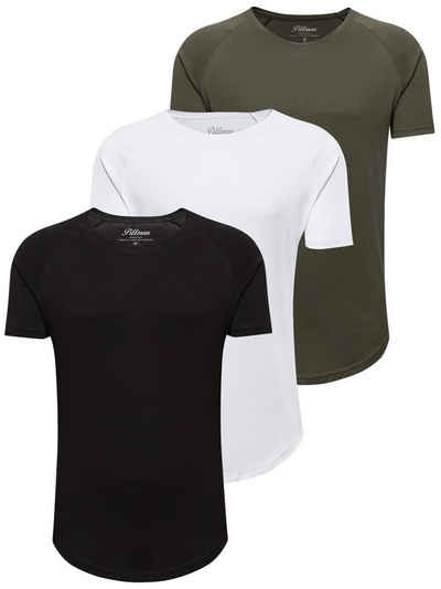 Pittman T-Shirt 3-Pack Herren T-Shirt Finn (Set, 3er-Pack) Oversize Rundhals T-Shirt