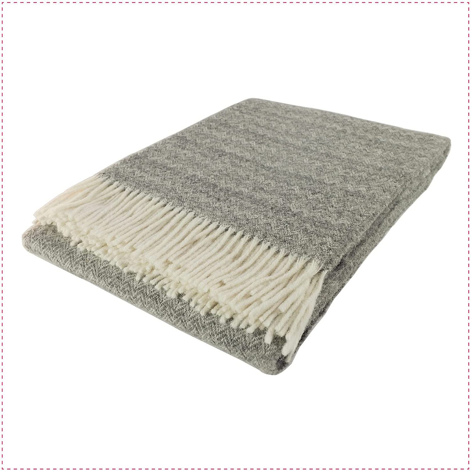 Wolldecke Fair De Luxe Wolldecke 100% Wolle, Plaid/Wohndecke, Grau, Heinric günstig online kaufen