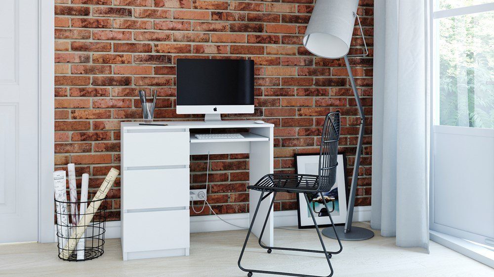Home-Office Schreibtisch TOPESHOP Arbeitstisch Arbeitstisch Schubladen: mit