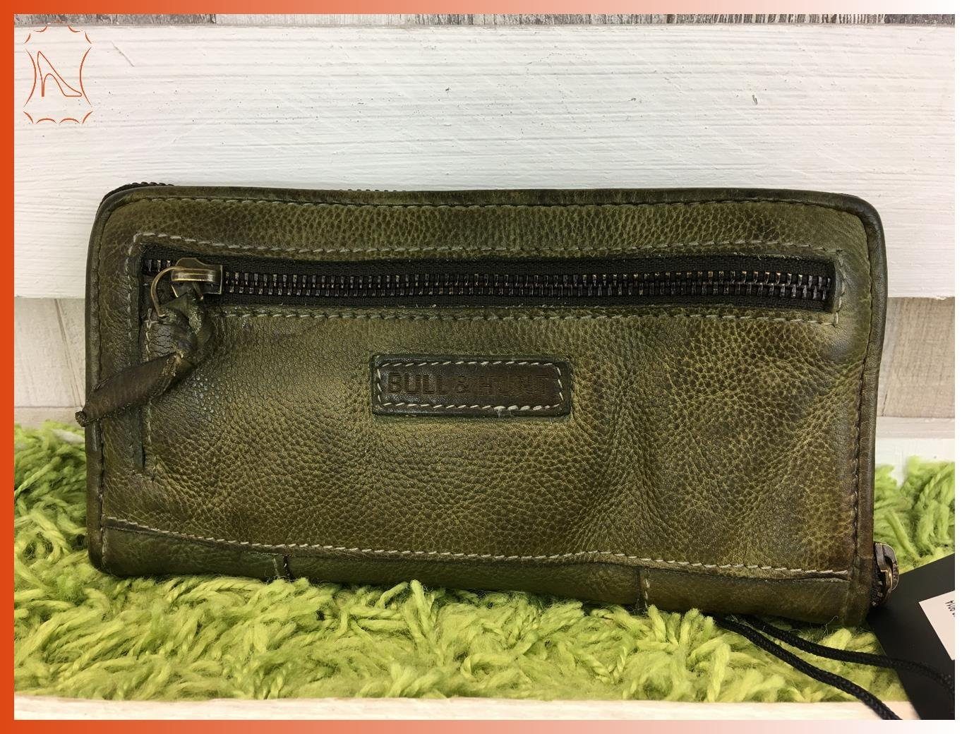 Bull & Hunt Geldbörse Bull & Hunt Reißverschlussbörse Leder, zip wallet, Langbörse, marine