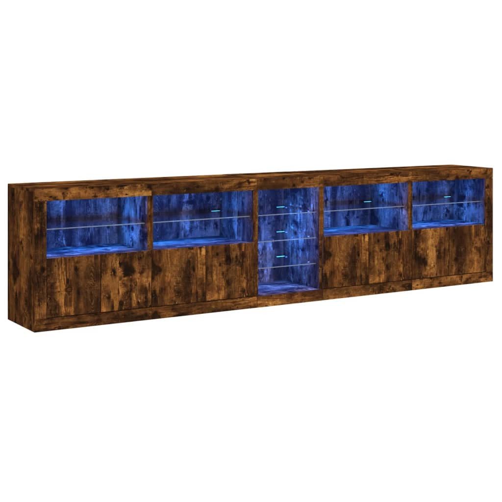 vidaXL Sideboard Sideboard mit LED-Leuchten Räuchereiche günstig online kaufen