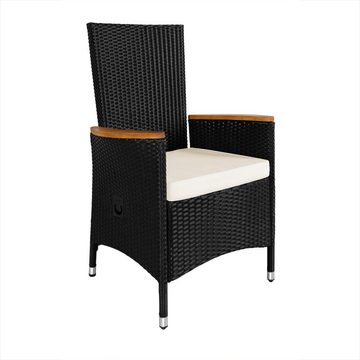 Casaria Sitzgruppe Verona Premium, (17-tlg), Poly Rattan Sitzgruppe 8 Stühle Neigbare Rückenlehne 7cm Auflagen