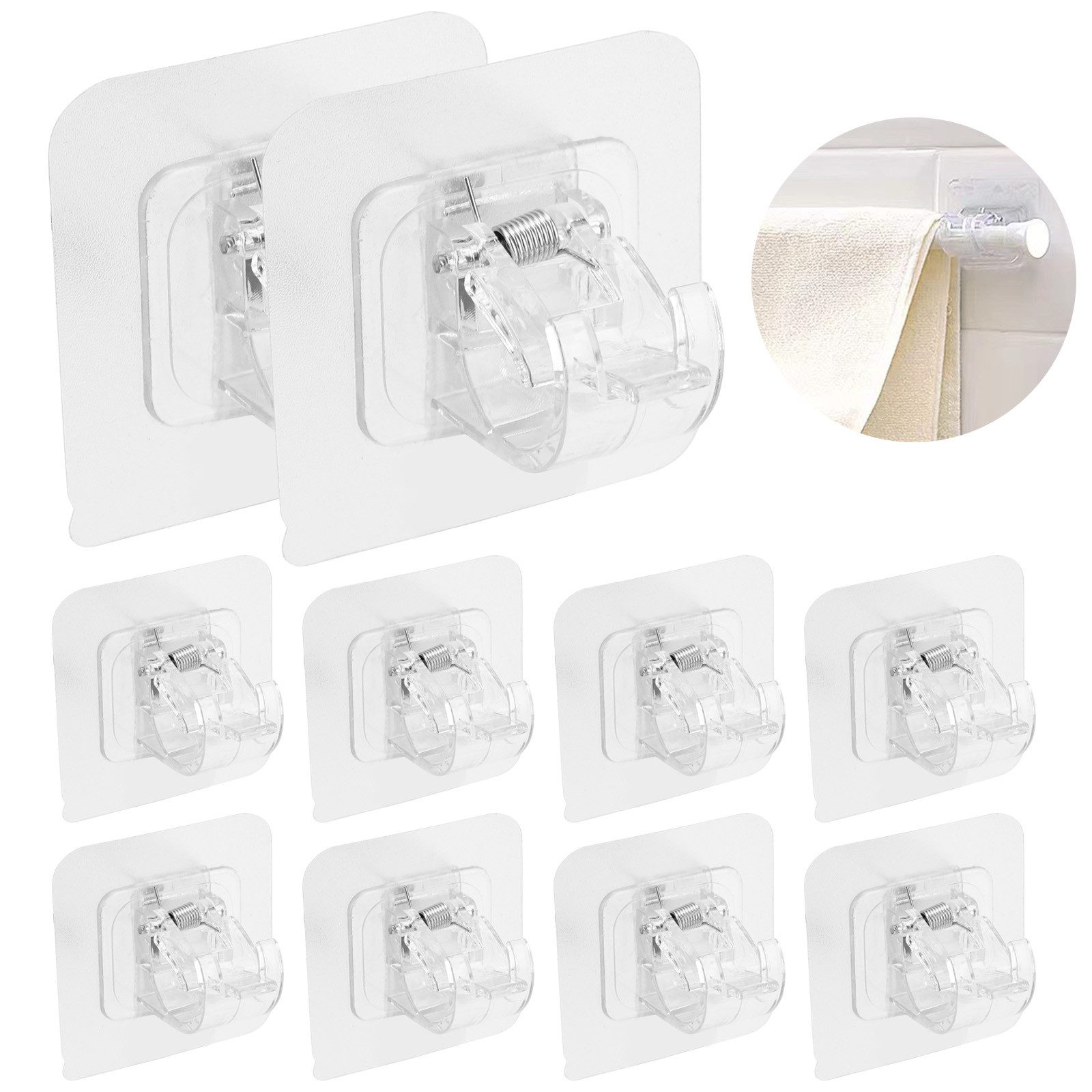 BlingBin Gardinenstangenhalter Gardinenstange Ohne Bohren Vorhang Stange Ha günstig online kaufen