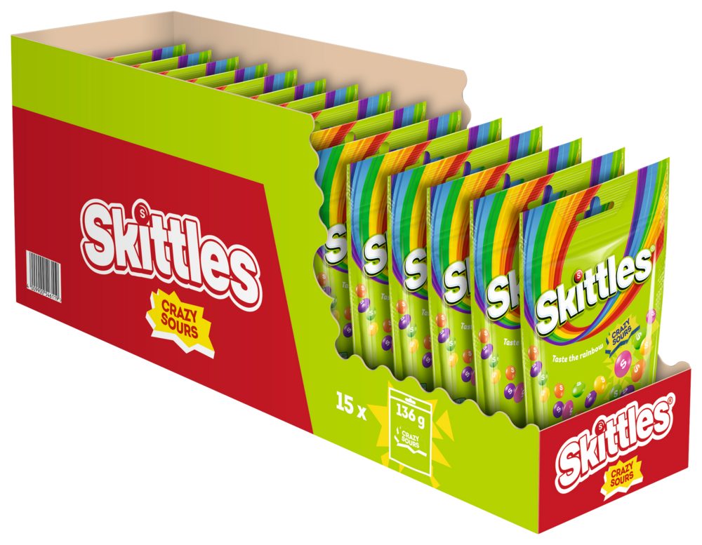 Mars GmbH Süßigkeit SKITTLES Crazy Sours 15x136g
