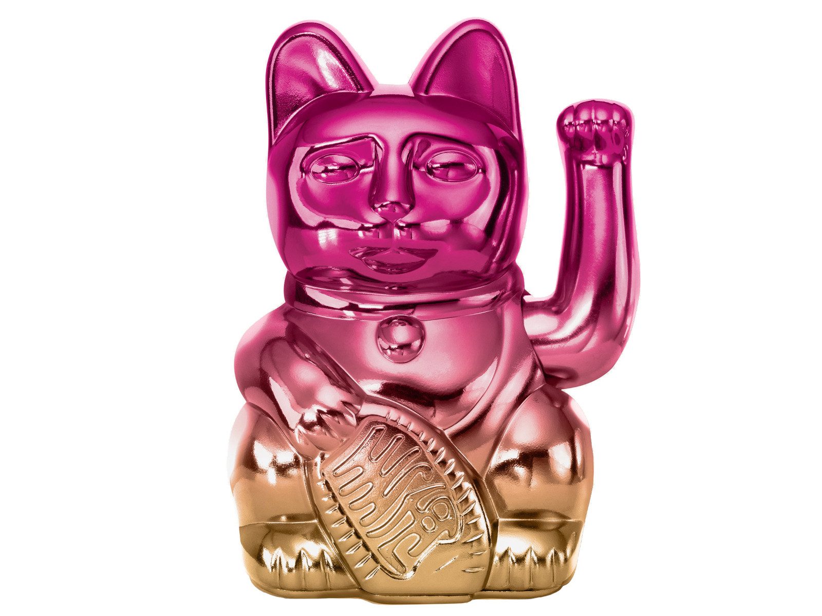 Donkey Products Dekofigur Lucky Cat Player Two Winkekatze shiny pink/yellow günstig online kaufen