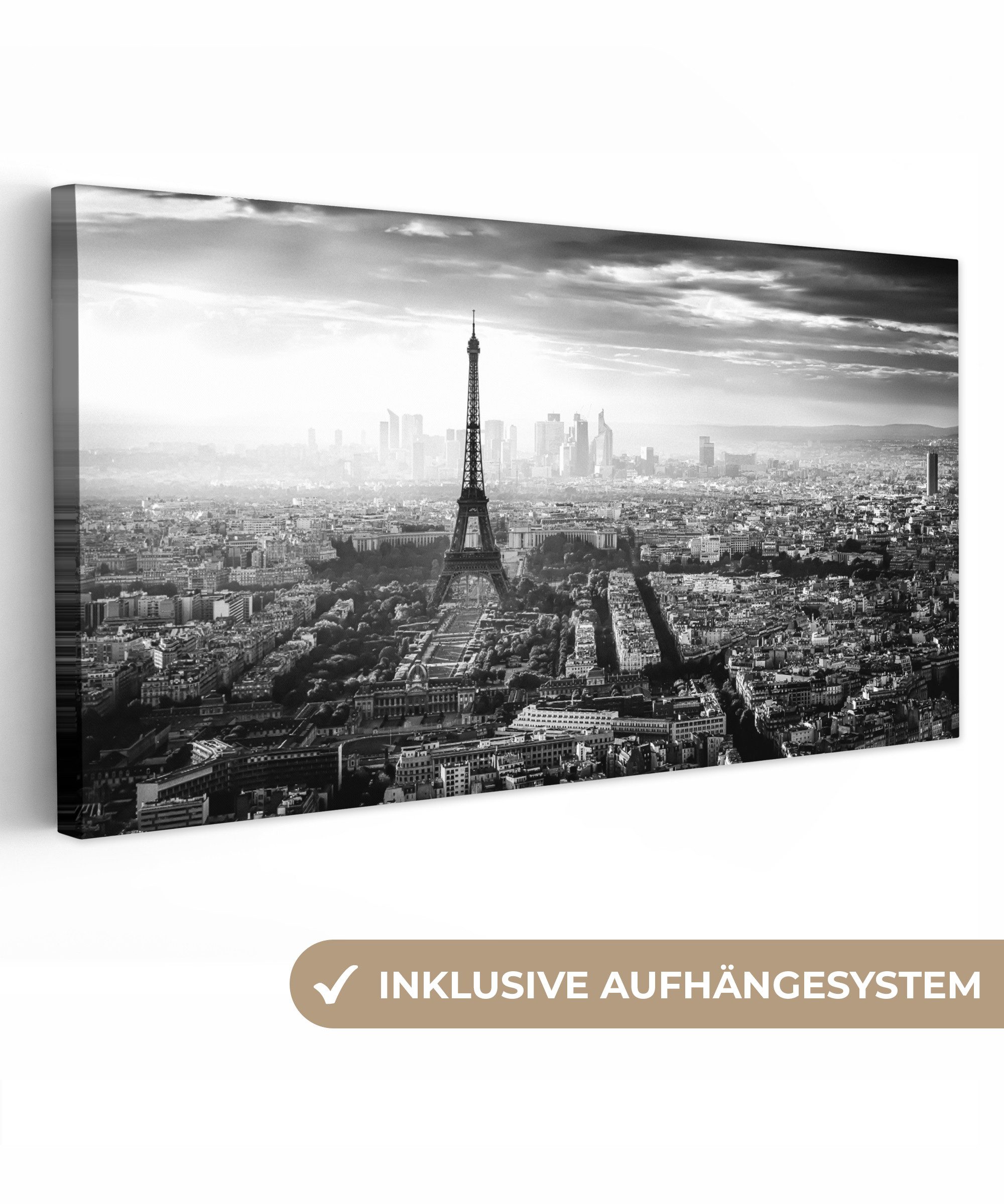 OneMillionCanvasses® Leinwandbild Panorama Paris - Skyline günstig online kaufen