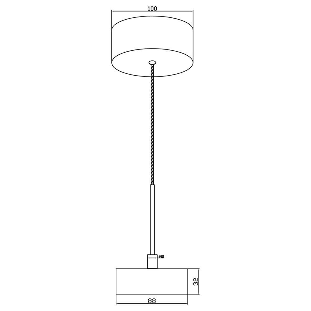 LED Ja, und click-licht Pendelleuchte 6W Hängeleuchte, verbaut, warmweiss, Raphaelle Pendellampe, Angabe, Leuchtmittel fest Silber-Satiniert keine Pendelleuchte enthalten: Chrom 340lm, LED in LED, Pendelleuchte