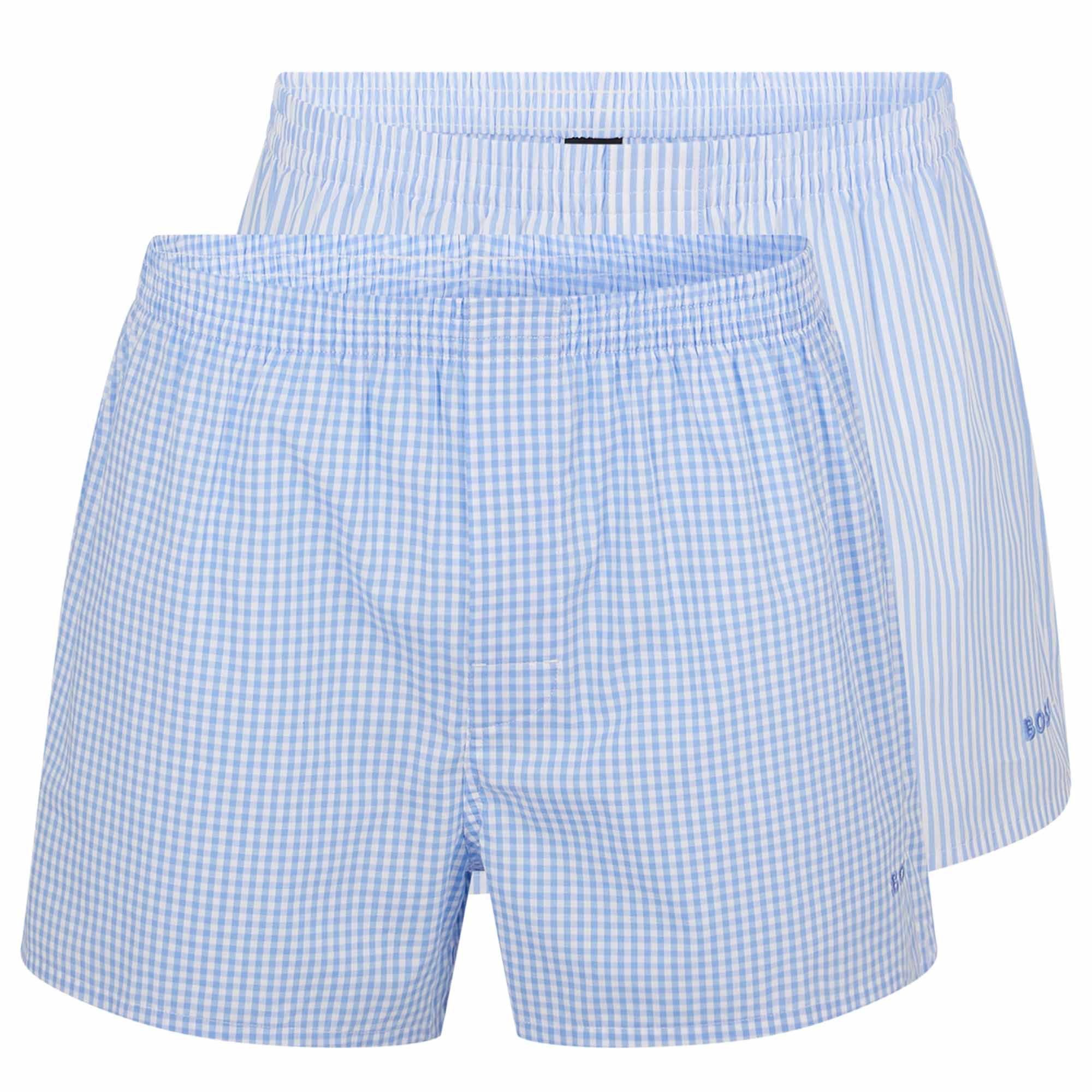 BOSS Boxershorts Herren Web-Boxershorts 2er Pack Baumwolle (Packung, 2er Pack)