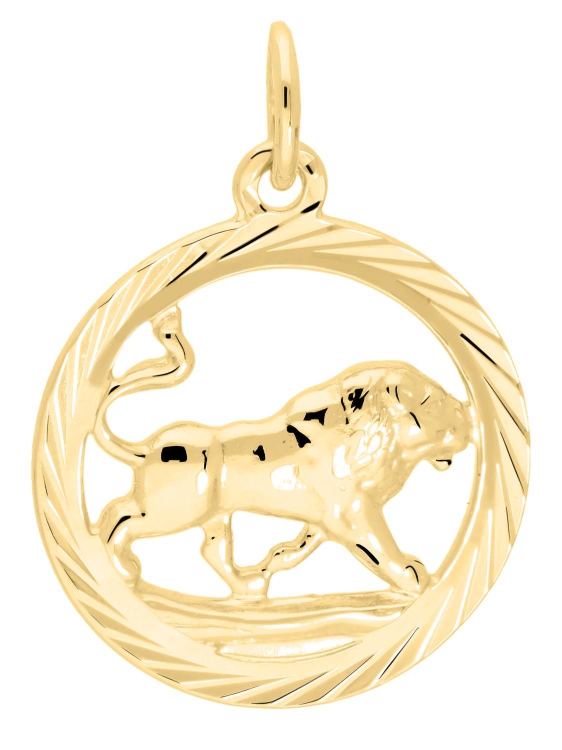 My Gold Sternzeichenanhänger Damen & Herren LÖWE Sternzeichen Kettenanhänger Gold 333 - Gavno (Set, 1-tlg., inkl. Schmuckbox), Geschenke