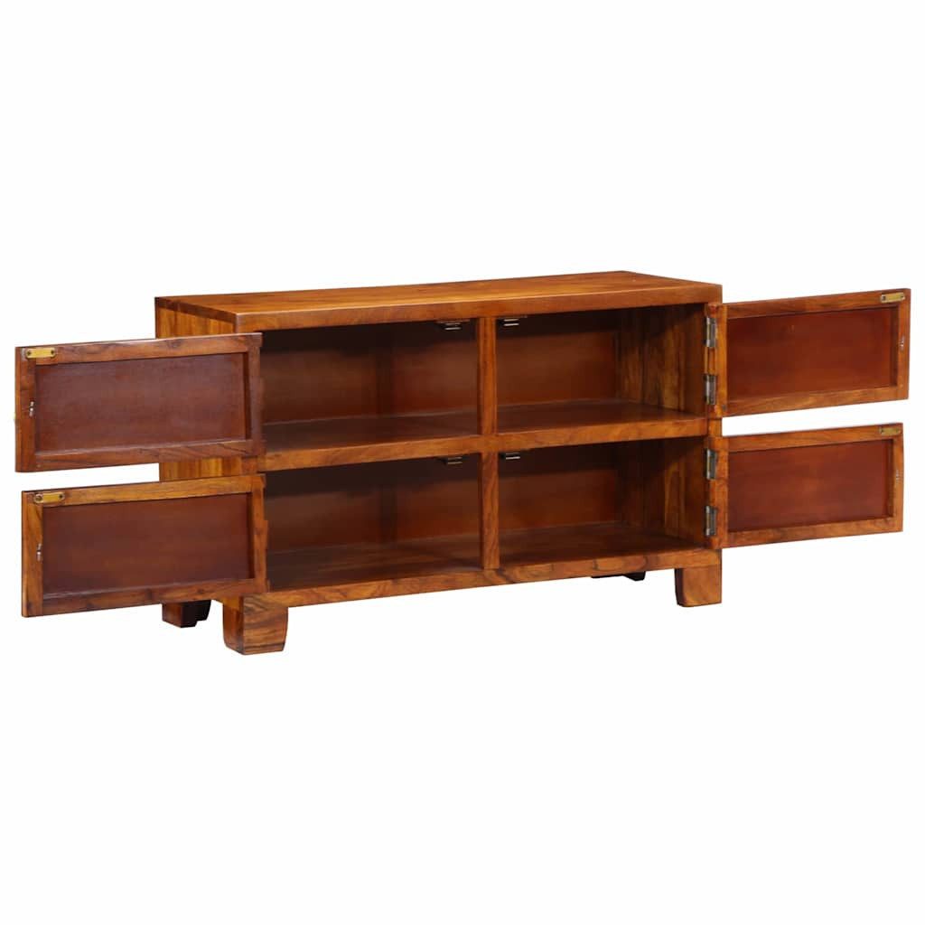 vidaXL Schuhregal Schuhschrank 90 x 35 x 55 cm Massivholz Braun, 1-tlg.