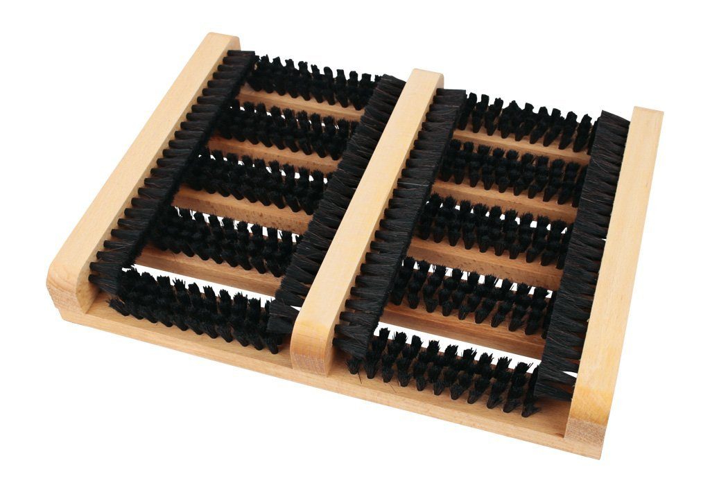 Fußmatte Fußmatte mit Seitenleisten Buchenholz Rosshaar Größe: 25 x 35 cm, Bürstenhaus Redecker