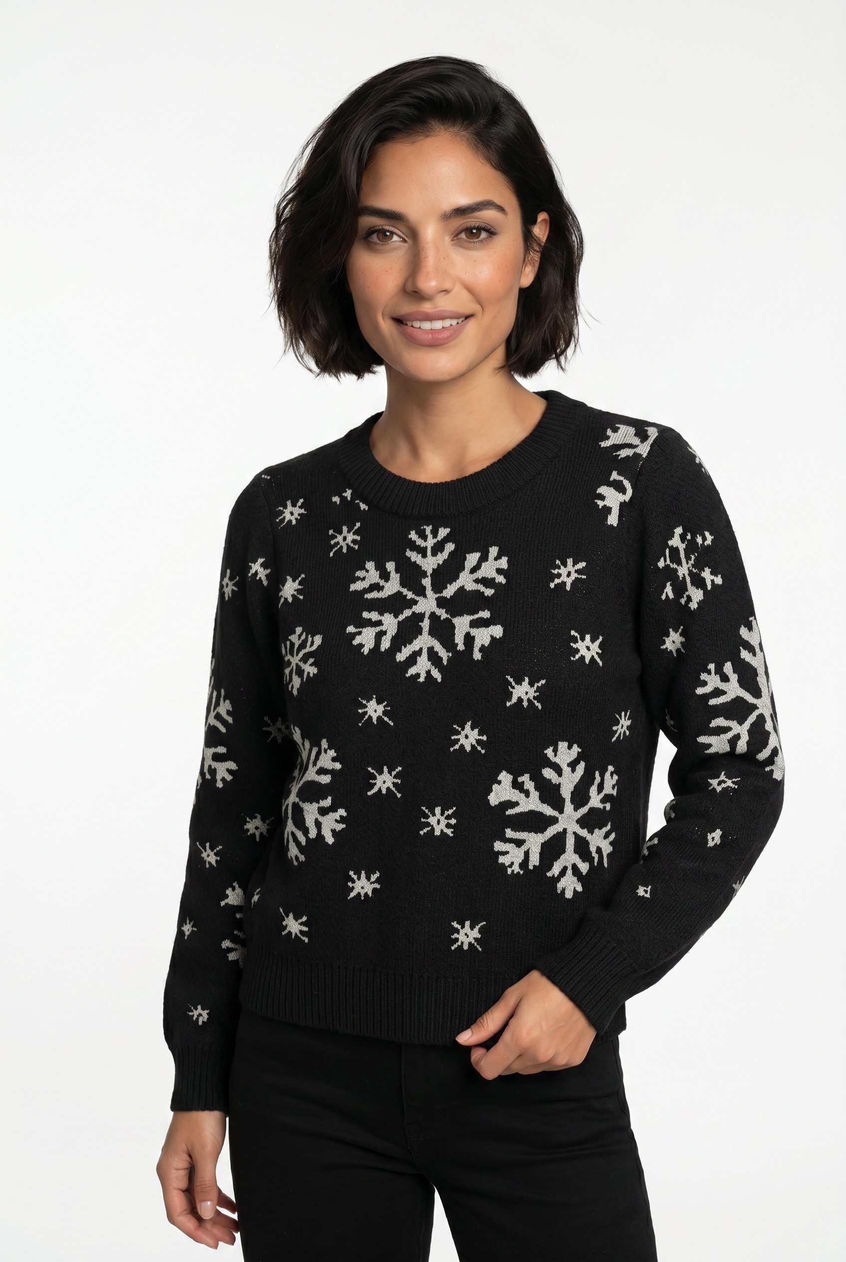 Vero Moda Weihnachtspullover VMNEWSNOWYFROST LS O-NECK PULLOVER XMAS
