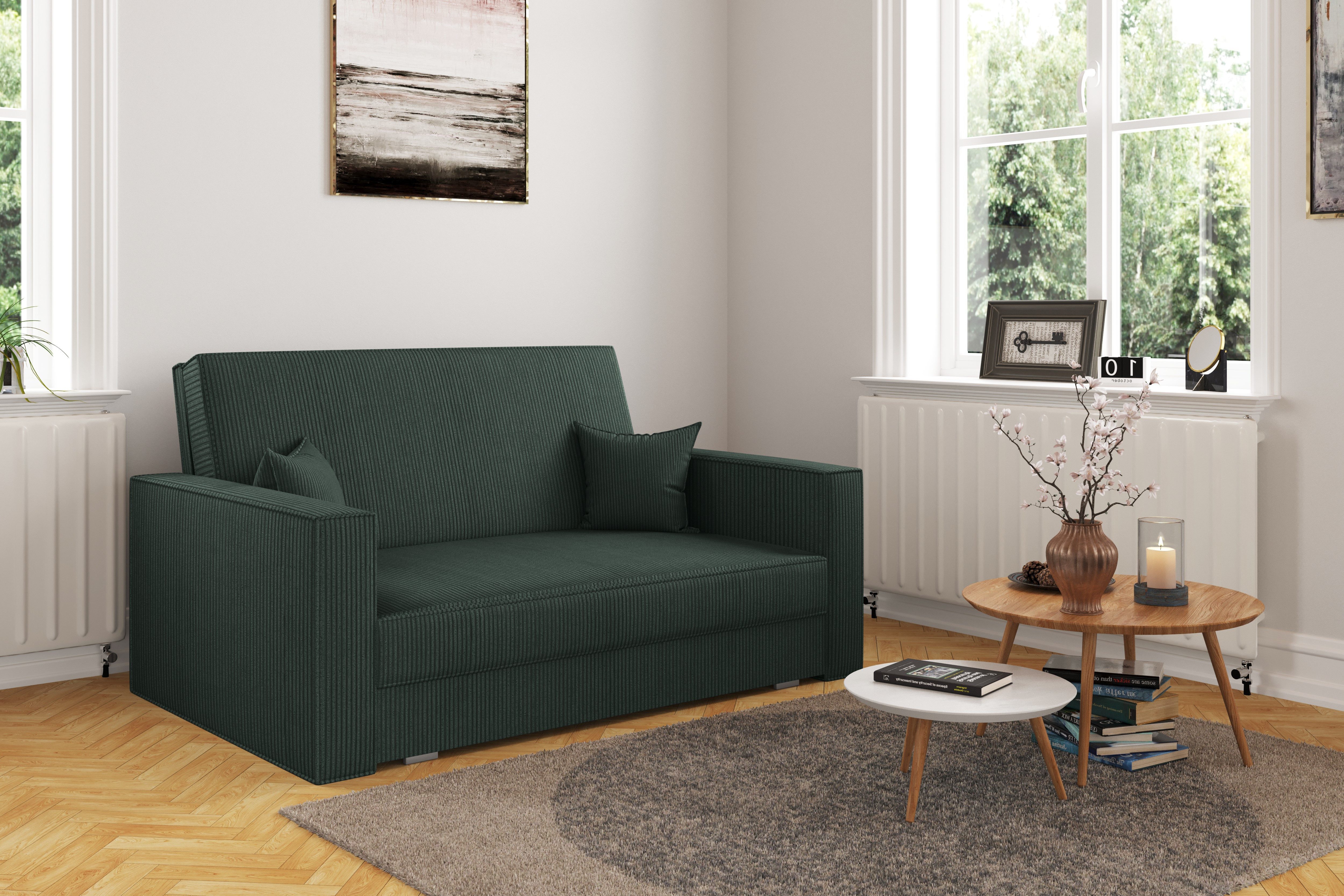 Kaiser Möbel Schlafsofa Klassisches Sofa, Schlaffunktion, Sofa America stoff Poso, Klassisches Design, langlebiger Poso-Cordstoff