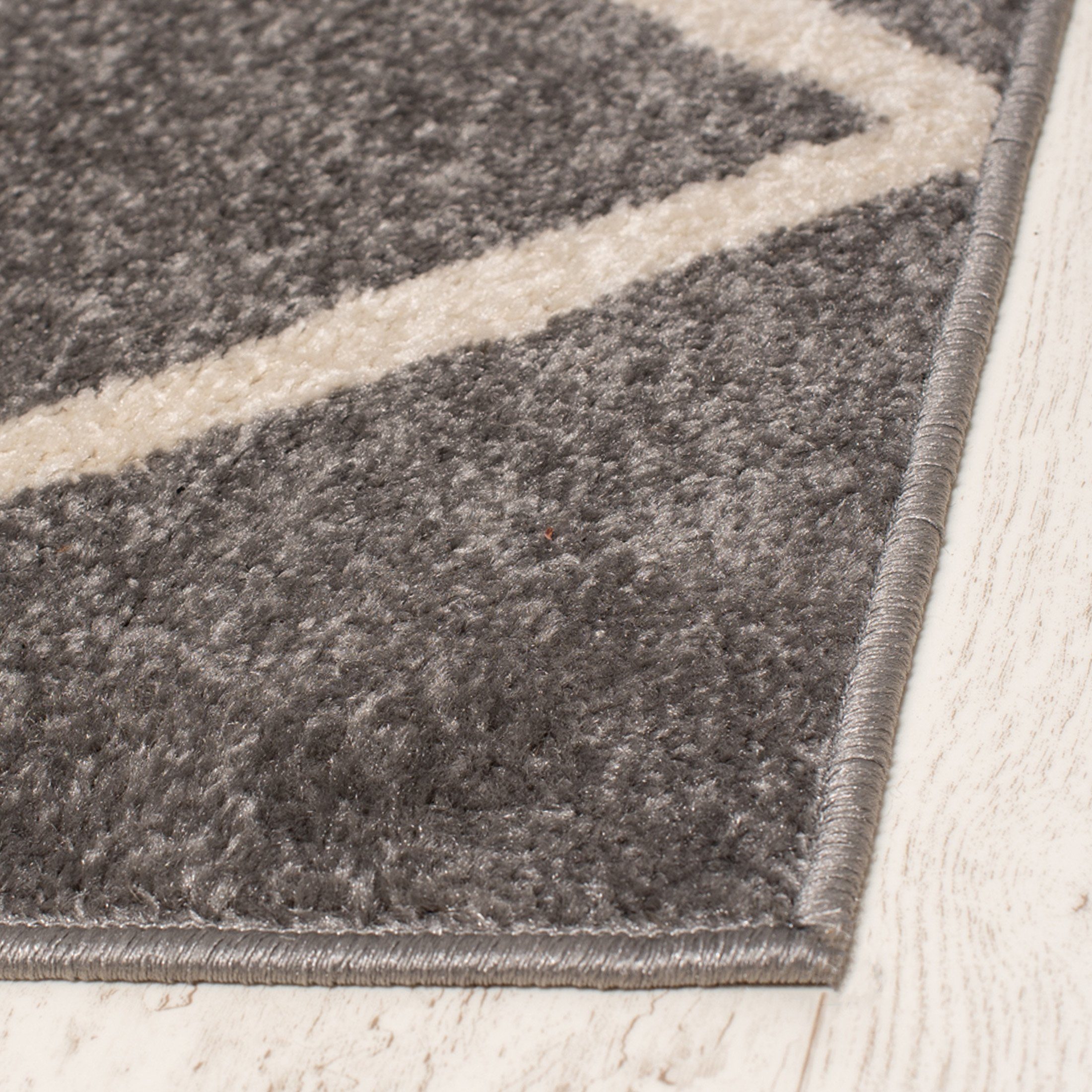 Fußbodenheizung, - für mm, 7 Geeignet Geometrisch Modern Teppich Kurzflor Mazovia, Kurzflor, Designteppich 80 150 Muster x Grau Höhe farbe cm,