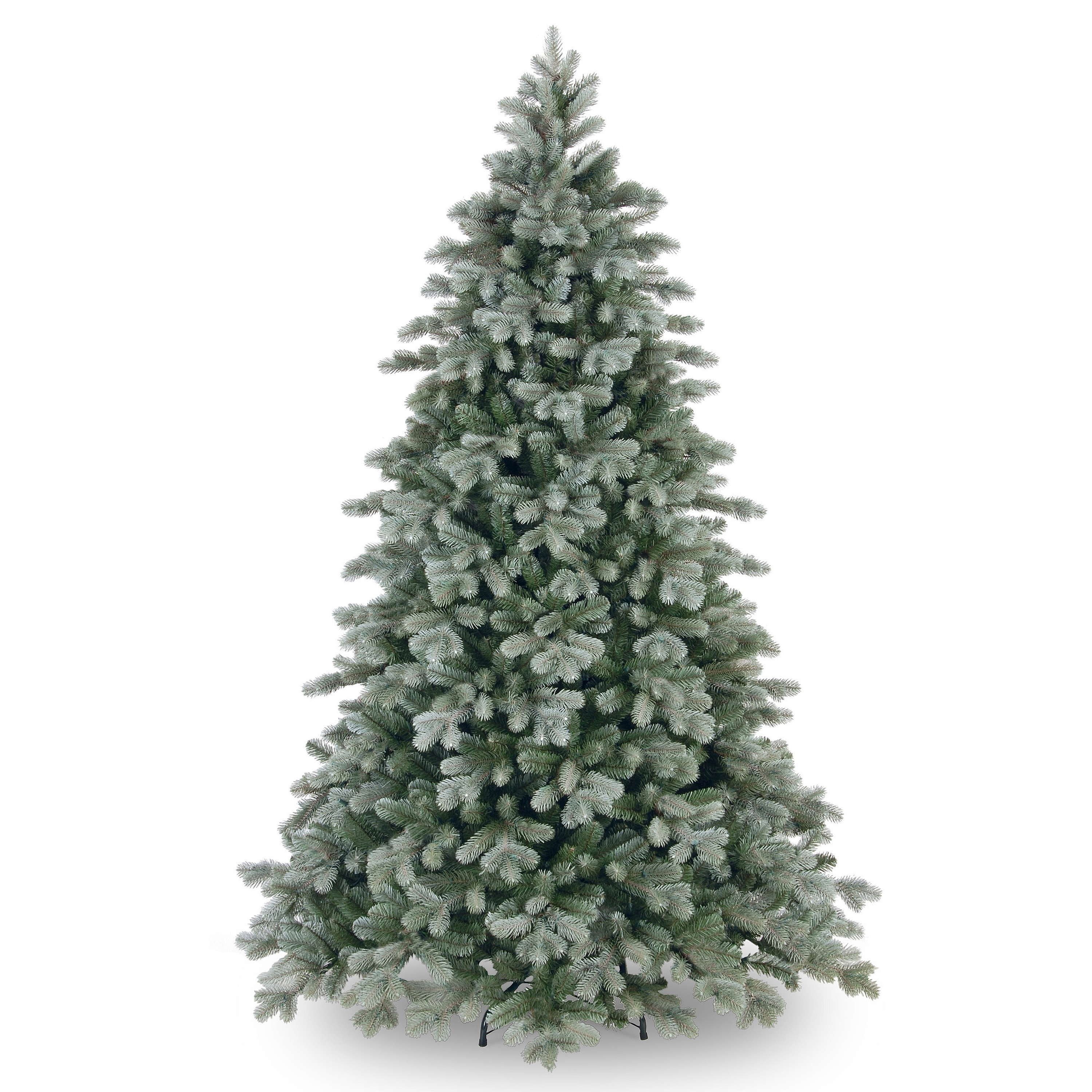 artplants Künstlicher Weihnachtsbaum Paris, blau, gefrostet, 180cm, Ø 135cm - X-Mas Baum