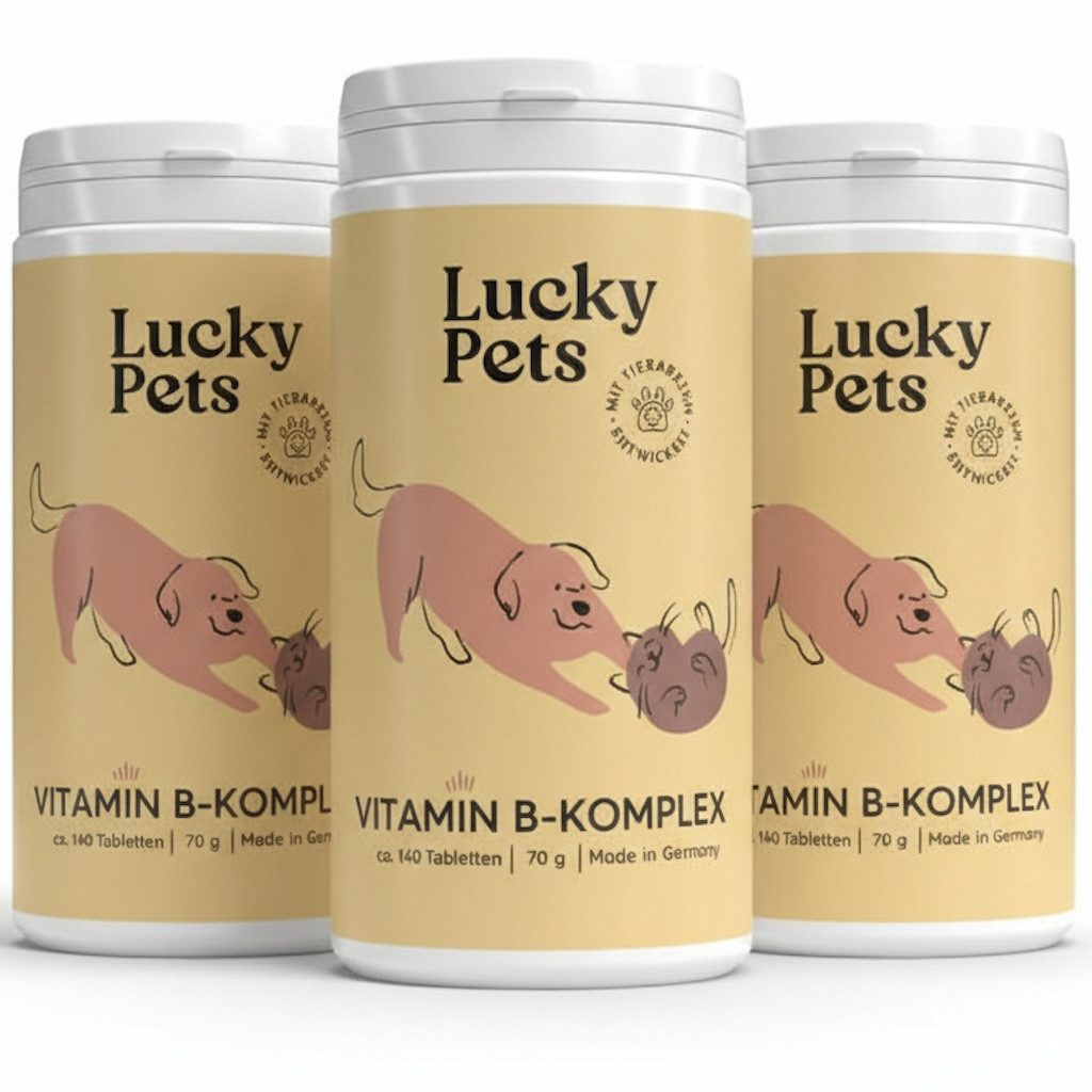 Lucky Pets Vitamin B Komplex für Hunde - hochdosiert, starkes Immunsystem, Nahrungsergänzungsmittel für: Hunde, Katzen