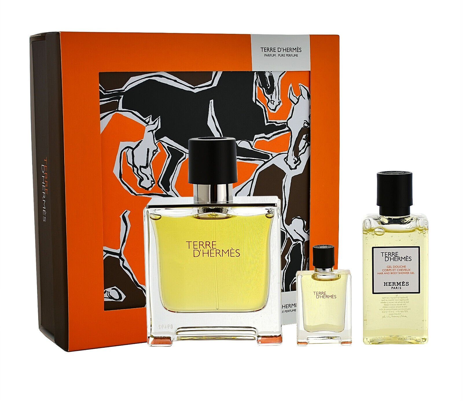 HERMÈS Duft-Set HERMÈS TERRE D' HERMES EDP 75ML + EDP 5ML + SG 40ML