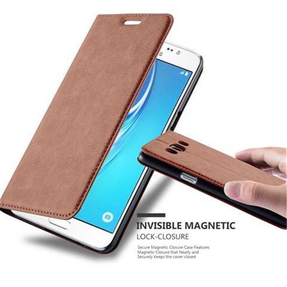 Cadorabo Handyhülle für Samsung Galaxy J5 2016 Hülle Samsung Galaxy J5 2016, Hülle Schutzhülle mit Standfunktion, Magnetverschluss und Kartenfach