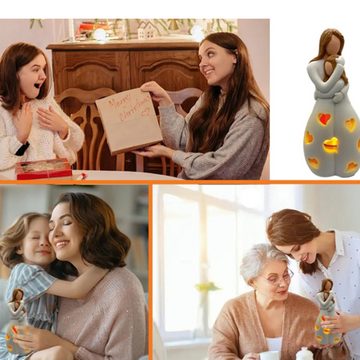 Coonoor Kerzenständer Geschenk zum Muttertag Mutter und Tochter umarmen den Kerzenhalter
