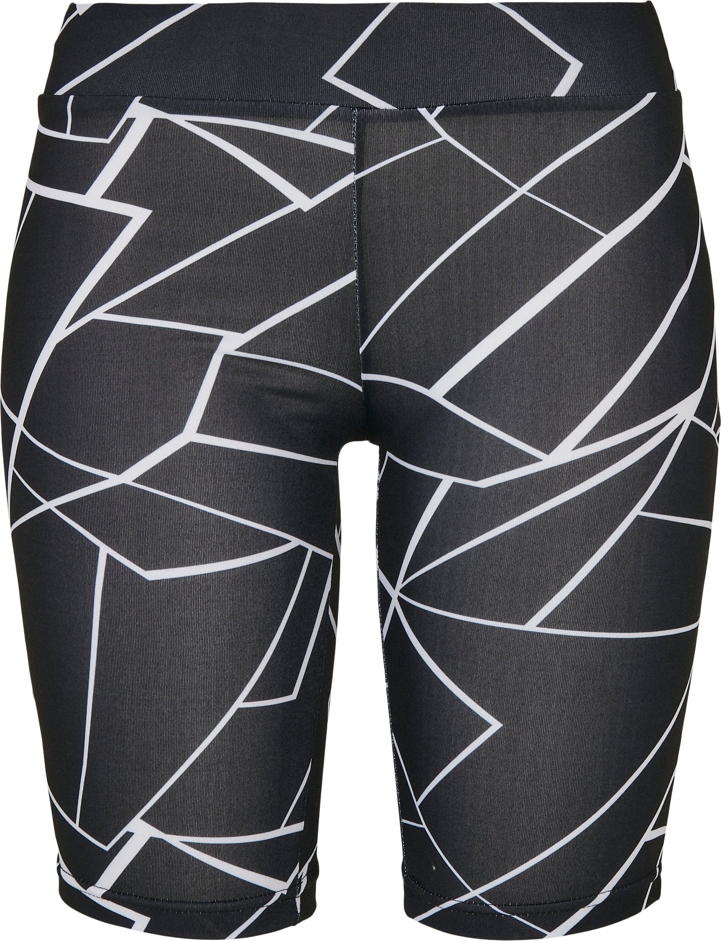 URBAN CLASSICS AOP Shorts Stoffhose (1-tlg) Cycle Damen black Ladies geometric