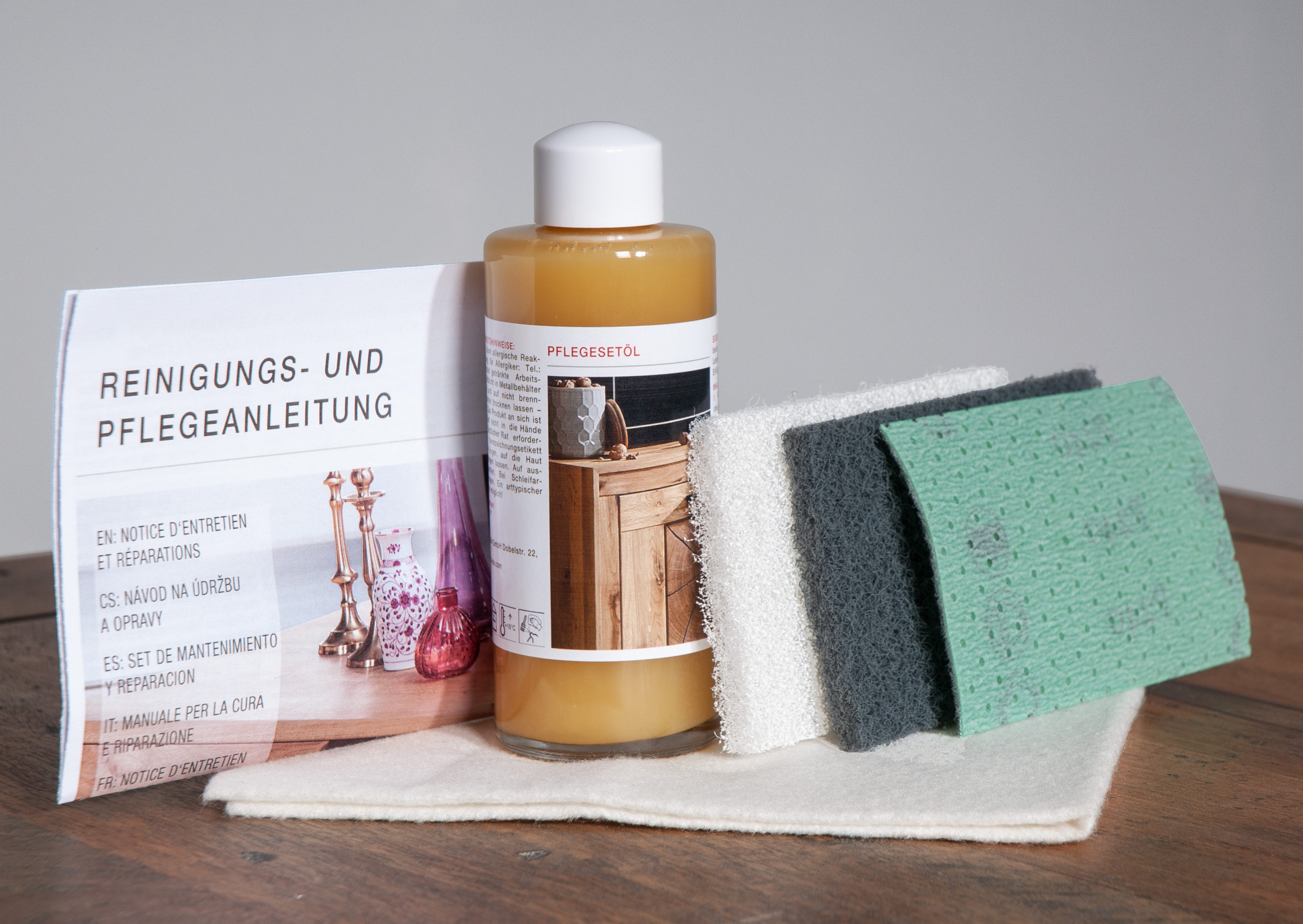 Woodroom Möbelpflegeöl-Set (6 St., 150 ml), Möbelöl, Pflegeöl, Pflegeöl für Massivholz